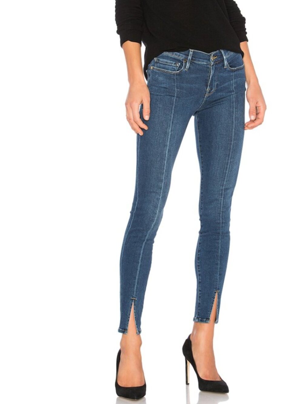 Frame - Le Skinny Split Front Ankle in